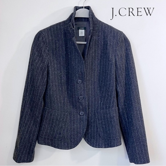 Vintage J. Crew Wool Blend Pinstripe Blazer